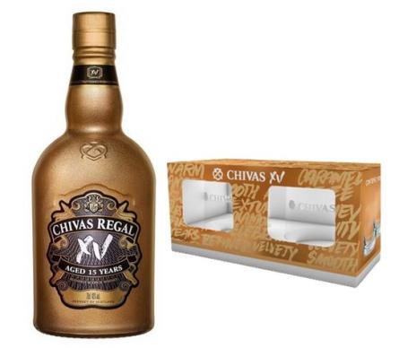 W. Chivas Regal 15 a�os Gold c/ 2 Vasos.