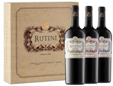 Rutini Estuche Malbec Merlot Cab-Malbec 3x750cc.