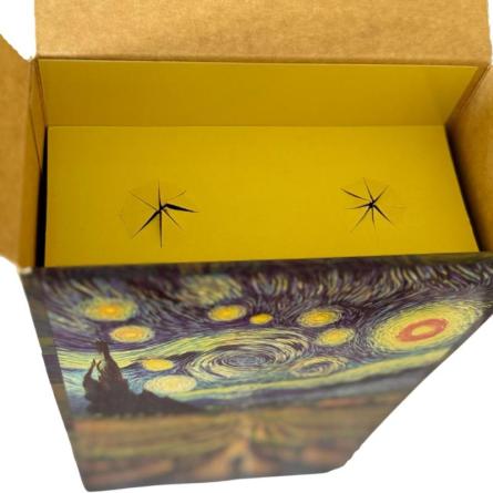 Estuche R�stico Van Gogh. Inmovilizador de Botellas.