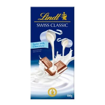 Lindt Chocolate Classic Milk Tableta 1x100grs. Origen Suiza.